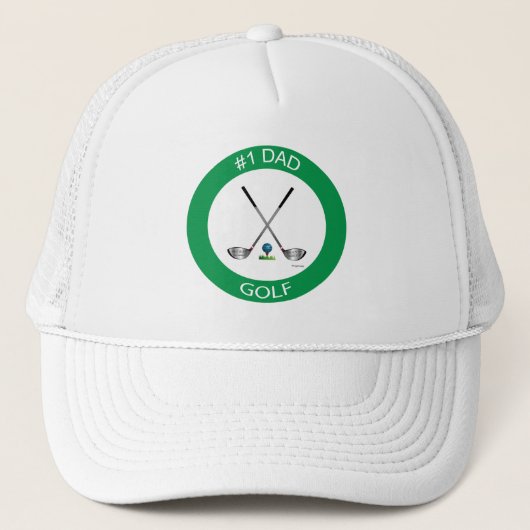 GOLF Nummer Een Papa, Cool Golf Trucker Pet (Voorkant)