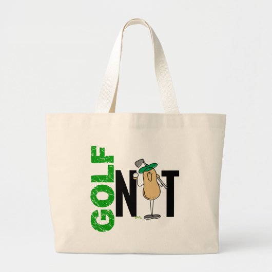 Golf Nut 1 Grote Tote Bag (Voorkant)