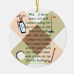 "Golf Nut Ornament" Keramisch Ornament