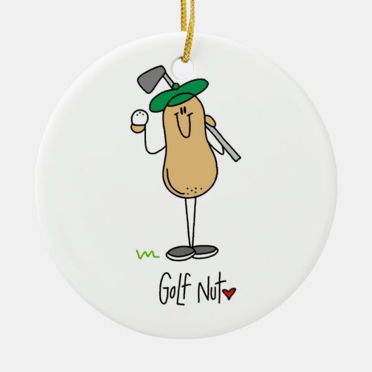 Golf Nut T-shirts en Gifts Keramisch Ornament (Voorkant)