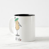 Golf Nut T-shirts en Gifts Tweekleurige Koffiemok (Voorkant links)