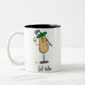 Golf Nut T-shirts en Gifts Tweekleurige Koffiemok (Links)