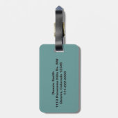 Golf Obsessie Black Slate Personalized Bag Label Bagagelabel (Achterkant verticaal)