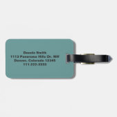 Golf Obsessie Black Slate Personalized Bag Label Bagagelabel (Achterkant horizontaal)