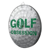 Golf Obsessie Golfball Green White dartboard Dartbord (Voorkant Rechts)