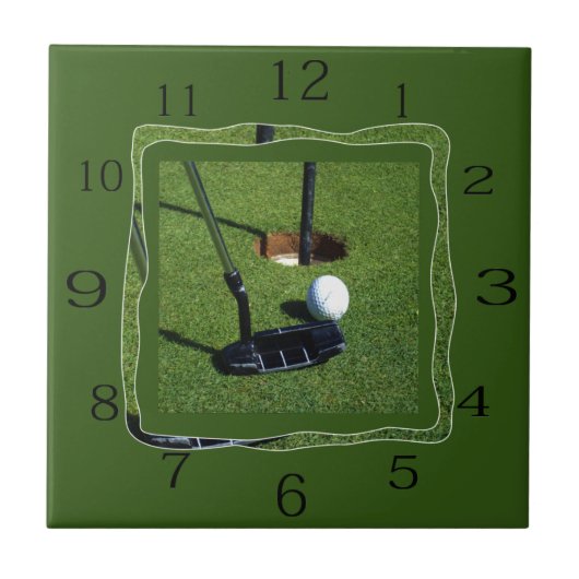 Golf Oclock Time Tegeltje (Voorkant)