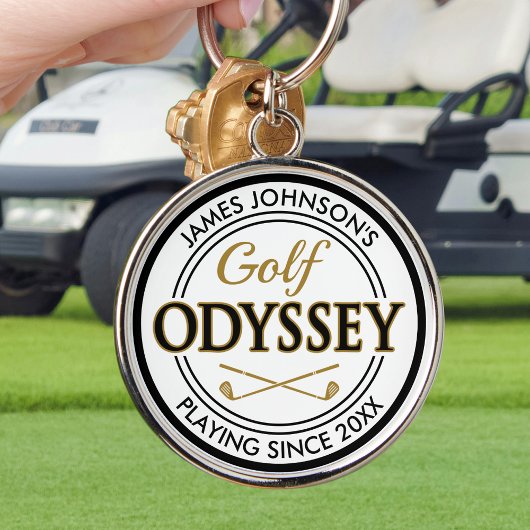 Golf Odyssey gepersonaliseerde naam Fun Sleutelhan Sleutelhanger