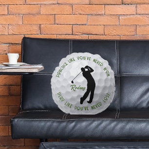 Golf oefenen en afspelen rond kussen