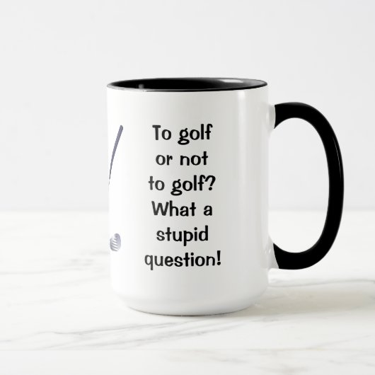 Golf of niet aan Golf Ringer Mok (Rechts)