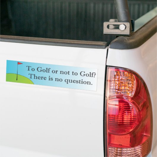 Golf of niet op de Golf-bumpersticker Bumpersticker (Op Truck)