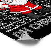 Golf Oh Christmas Tee Santa Claus Golfer Golfing S Poster (Hoek)