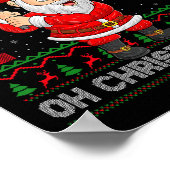 Golf Oh Christmas Tee Santa Playing Golf Golfer Ug Poster (Hoek)