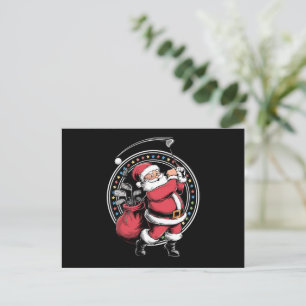 Golf Oh Kerstman Sinterklaas  Golfer Golfi Feestdagenkaart