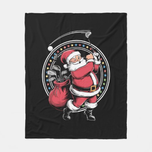 Golf Oh Kerstman Sinterklaas  Golfer Golfi Fleece Deken (Voorkant)