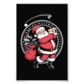 Golf Oh Kerstman Sinterklaas  Golfer Golfi Foto Afdruk (Voorkant)