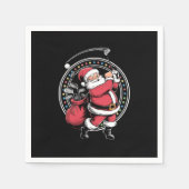 Golf Oh Kerstman Sinterklaas  Golfer Golfi Servet (Voorkant)