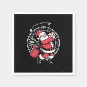 Golf Oh Kerstman Sinterklaas Golfer Golfi Servet