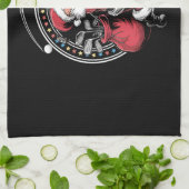 Golf Oh Kerstman Sinterklaas  Golfer Golfi Theedoek (Gevouwen)