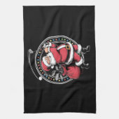 Golf Oh Kerstman Sinterklaas  Golfer Golfi Theedoek (Verticaal)