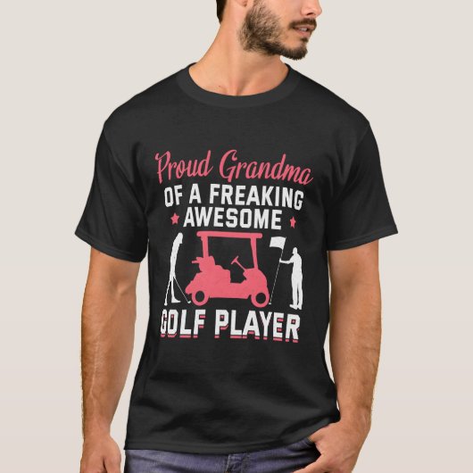 Golf Oma Golfspeler Grootmoeder thema Golf T-shirt (Voorkant)