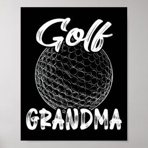 Golf Oma Vrouwen Golfer Golfbal Speler Familie Poster