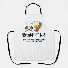 Golf ontbijt met gebakken ei voor golfer schort