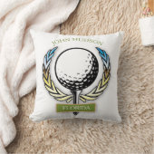 Golf ontwerp met krans monogram sjabloon kussen (Deken)