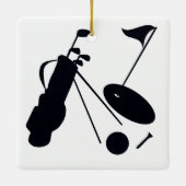 Golf ontwerpen keramisch ornament (Achterkant)