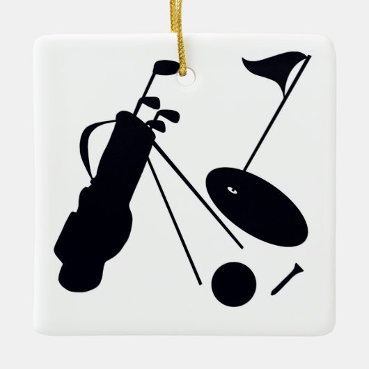 Golf ontwerpen keramisch ornament (Voorkant)