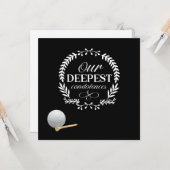 Golf Onze diepste condoleances golfbal Black Kaart (Voorkant / Achterkant in situ)