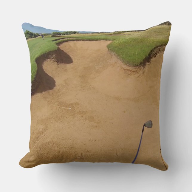 Golf Oo niet de bunker, het grote duimkussen. Kussen (Voorkant)