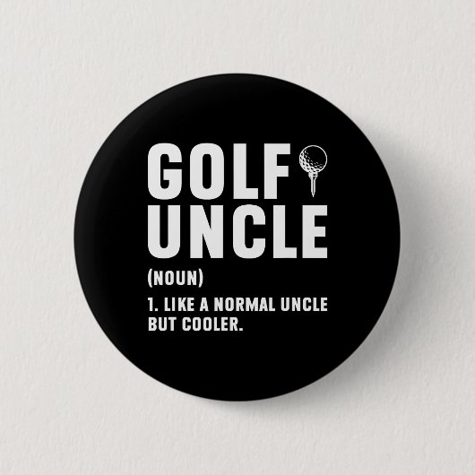 Golf Oom Definitie Golfer Oom Van Een Golfspeler Ronde Button 5,7 Cm (Voorkant)