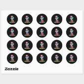 Golf Oom Sam VS Amerika 4 juli Onafhankelijkheid Ronde Sticker (Vel)