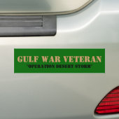 GOLF OORLOG VETERAN, "OPERATION DESERT STORM" BUMPERSTICKER (Op auto)