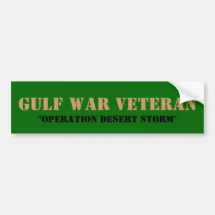 GOLF OORLOG VETERAN, "OPERATION DESERT STORM" BUMPERSTICKER
