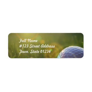 Golf op een zonnige dag etiket