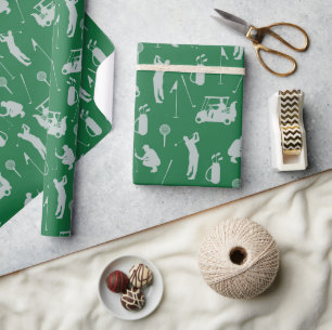 Golf op het gras cadeaupapier