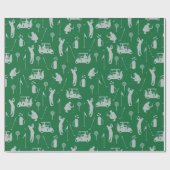 Golf op het gras cadeaupapier (Vlak)