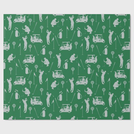 Golf op het groen cadeaupapier (Vlak)