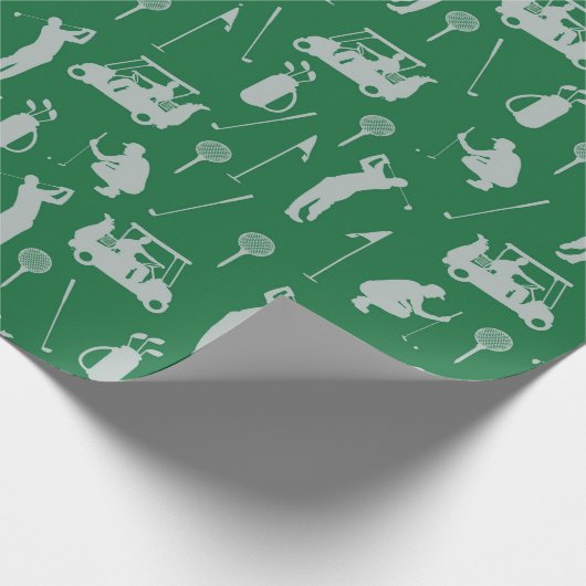 Golf op het groen cadeaupapier (Hoek)