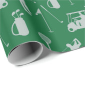 Golf op het groen cadeaupapier (Rol Hoek)
