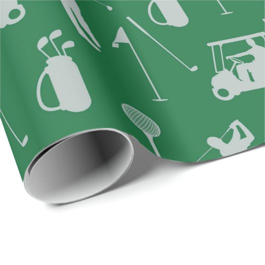 Golf op het groen cadeaupapier (Rol Hoek)