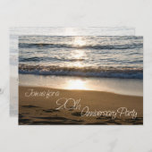 Golf op Sunset 20th Jubileum Invitation Kaart (Voorkant / Achterkant)