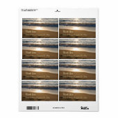 Golf op Sunset Wedding Labels (Full Sheet)