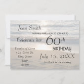 Golf op zonsonderdag 60th Birthday Party Invitatio Kaart (Achterkant)