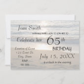 Golf op zonsonderdag 65th Birthday Party Invitatio Kaart (Achterkant)