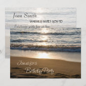 Golf op zonsonderdag op de Uitnodigingskaart Kaart (Voorkant / Achterkant)