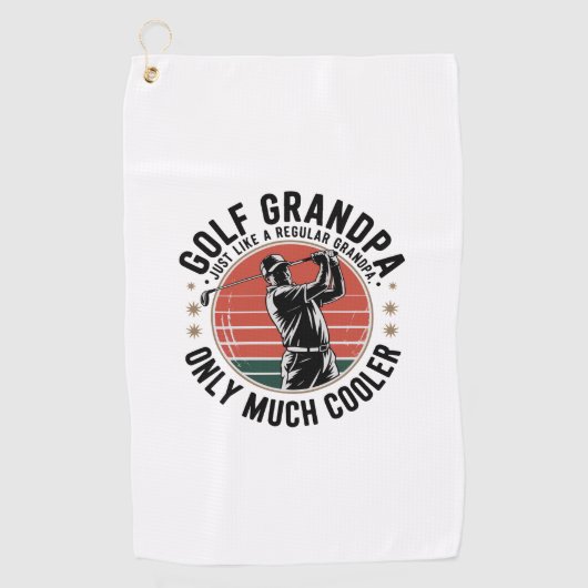 Golf Opa Net Als Een Gewone Opa (2) Golfhanddoek (Voorkant)