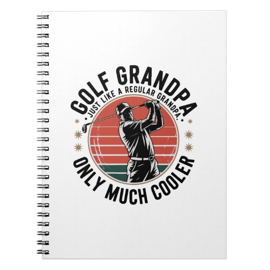 Golf Opa Net Als Een Gewone Opa (2) Notitieboek (Voorkant)