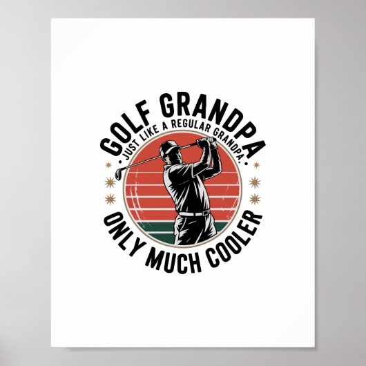Golf Opa Net Als Een Gewone Opa (2) Poster (Voorkant)